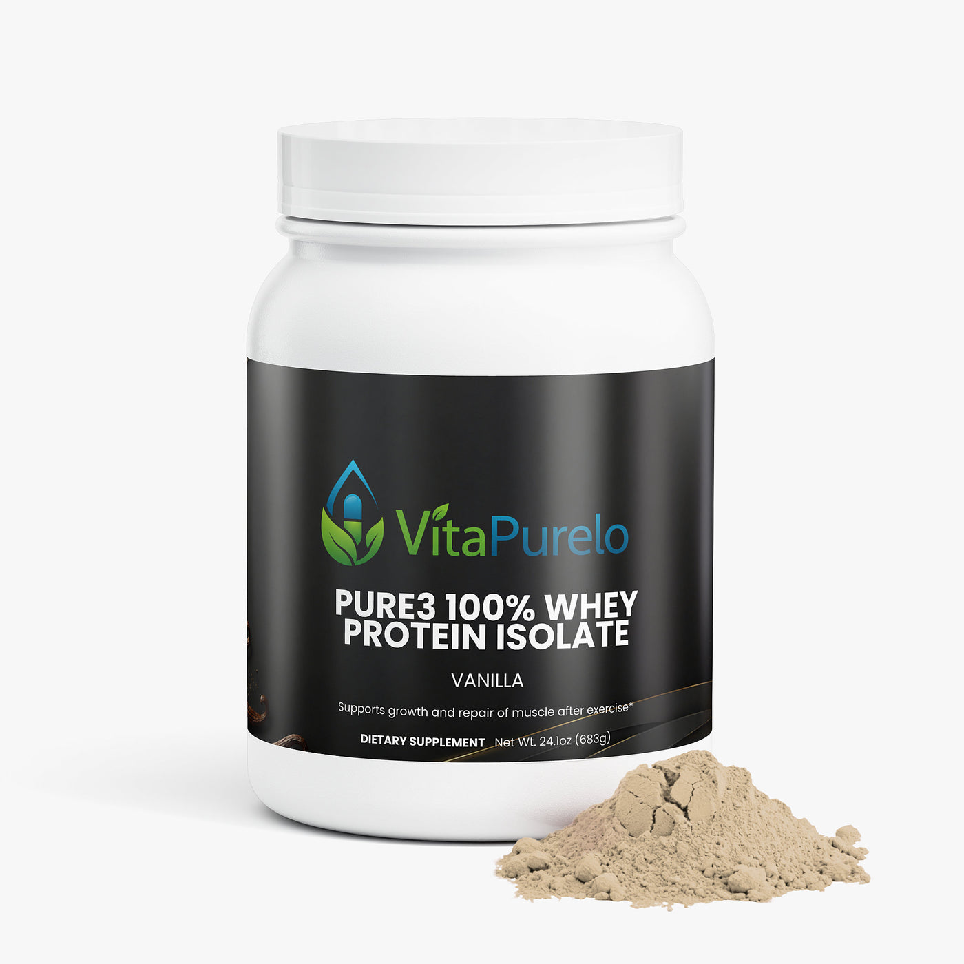Pure3 100% Whey Protein Isolate (Vanilla)