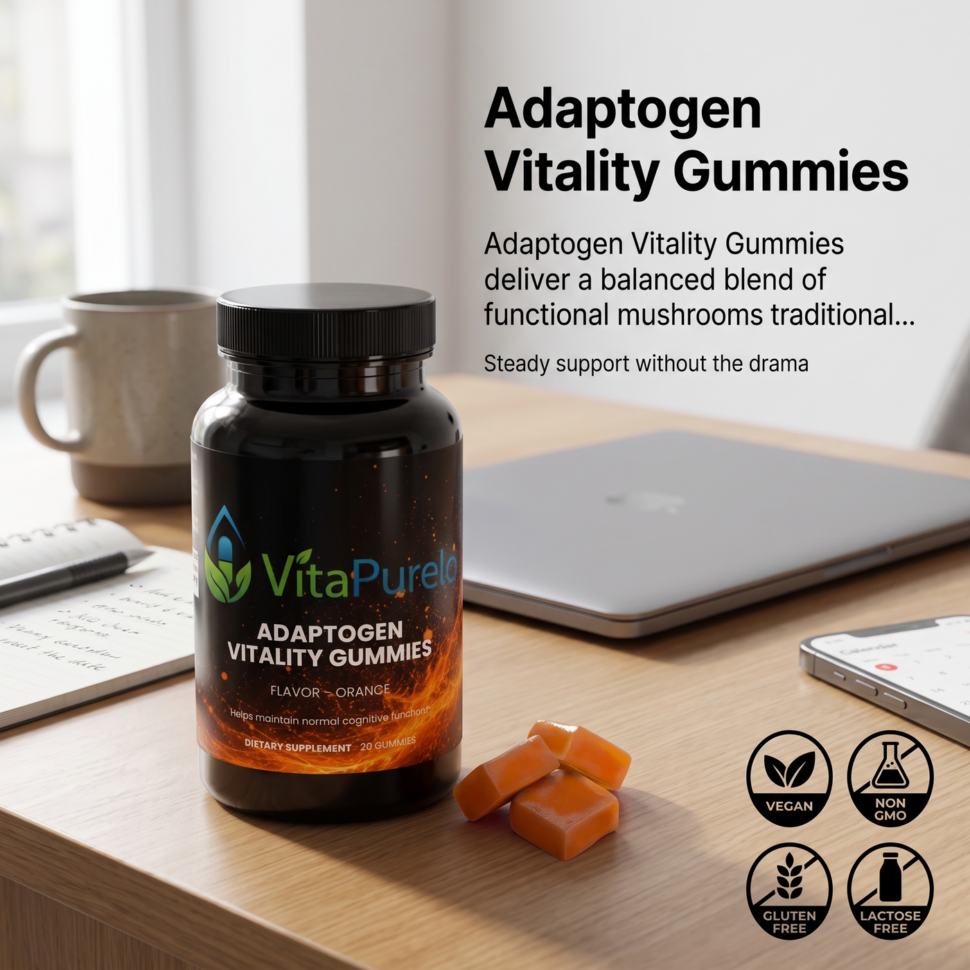 [UGC] Adaptogen Vitality Gummies — Product + Context