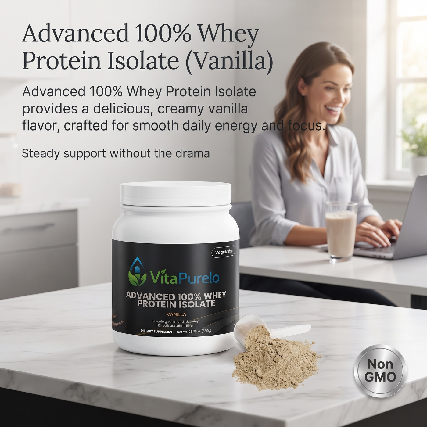 [UGC] Advanced 100% Whey Protein Isolate (Vanilla) — Product + Context