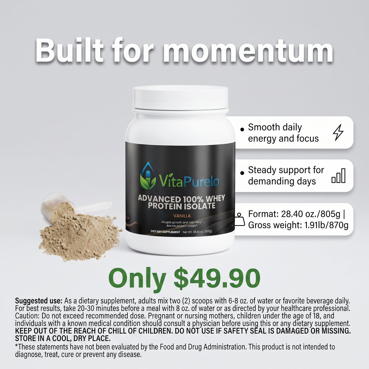[UGC] Advanced 100% Whey Protein Isolate (Vanilla) — Value / Price