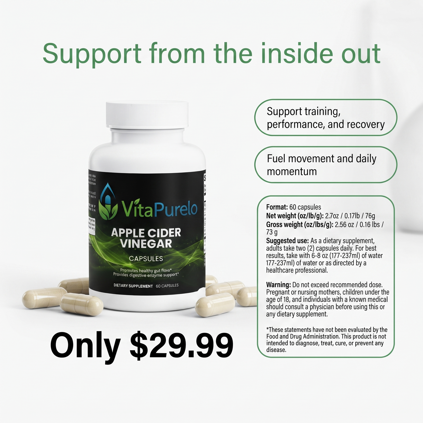 [UGC] Apple Cider Vinegar Capsules — Value / Price