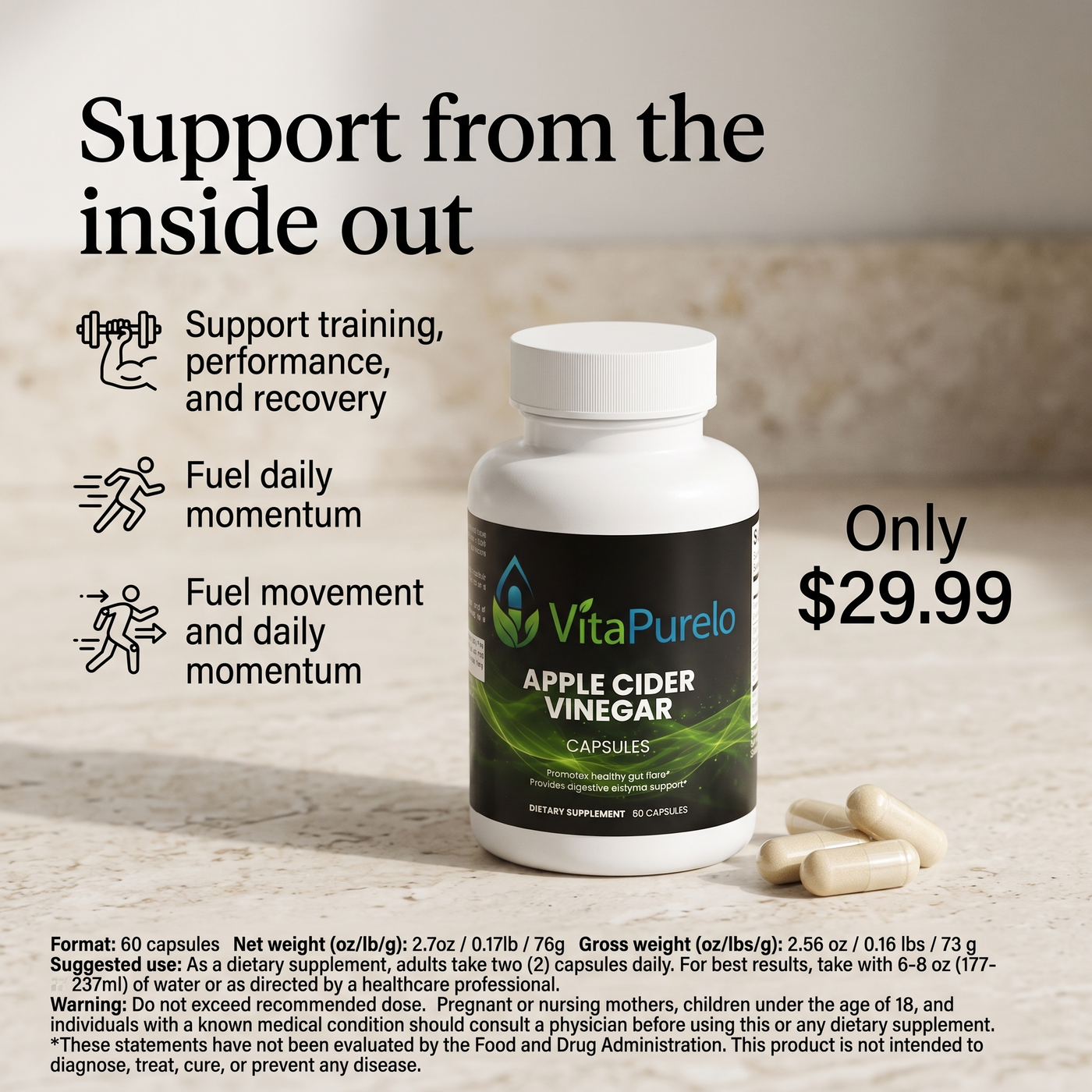 [UGC] Apple Cider Vinegar Capsules — Value / Price
