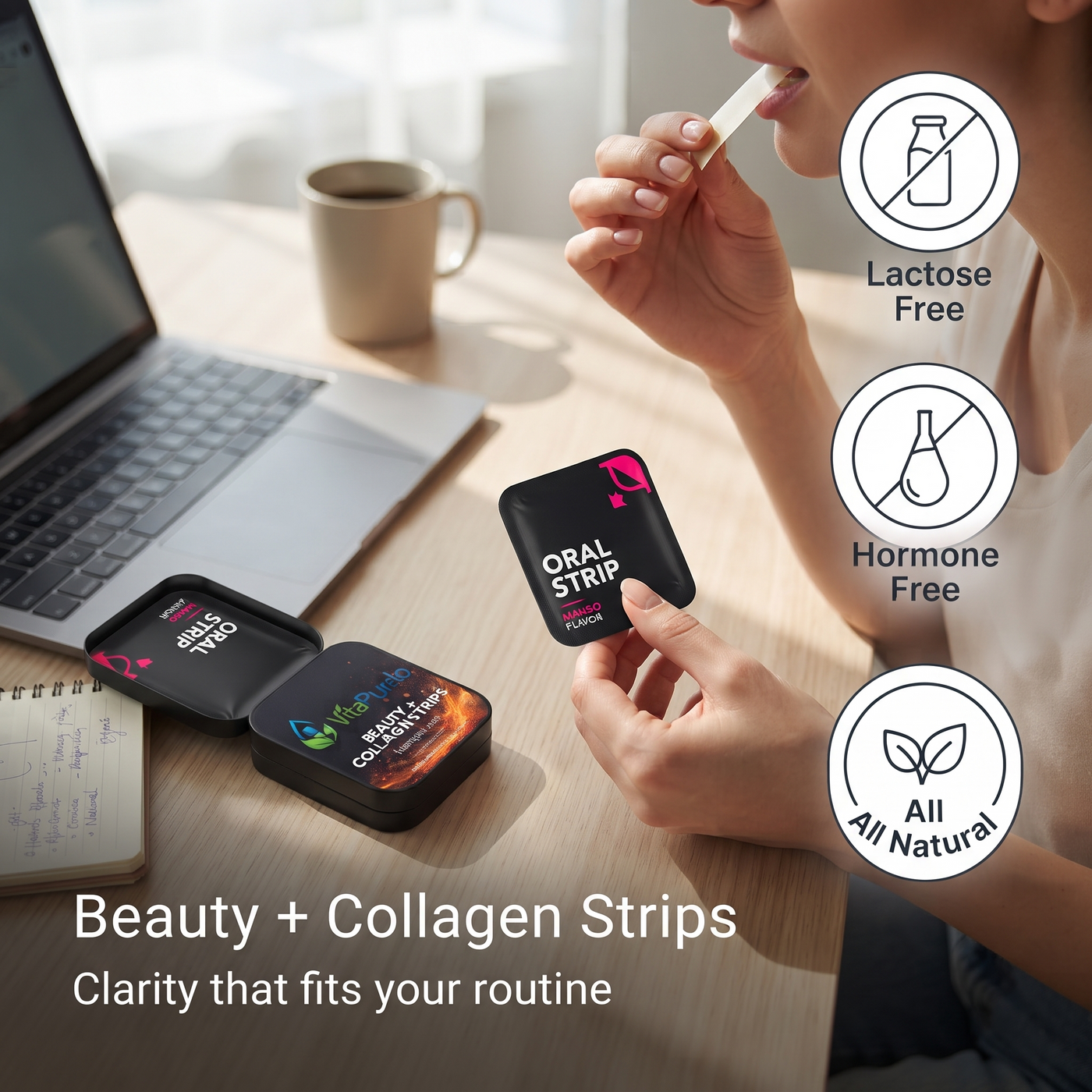 [UGC] Beauty + Collagen Strips — Product + Context