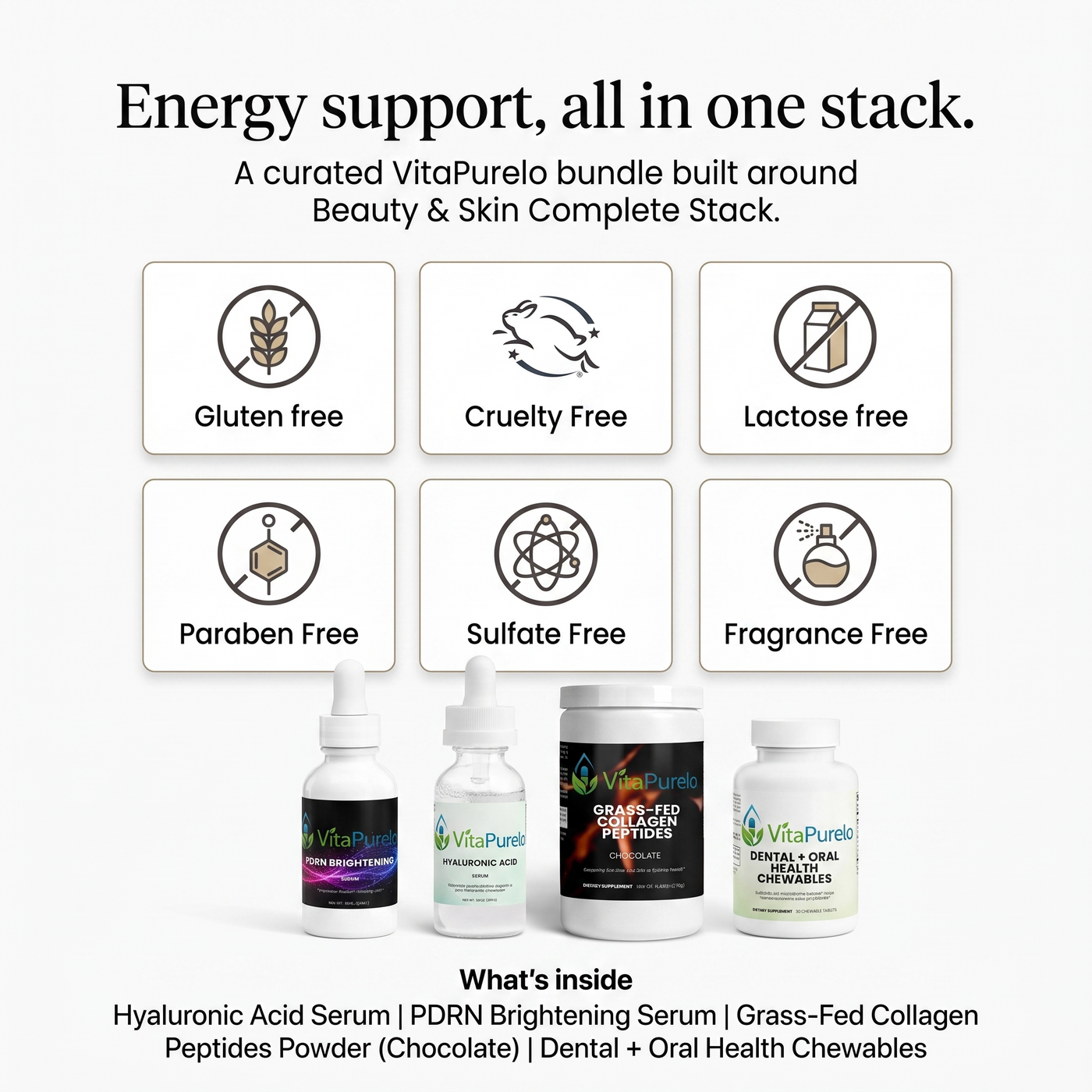 [UGC] Beauty & Skin Complete Stack — Bundle Icons / Benefits