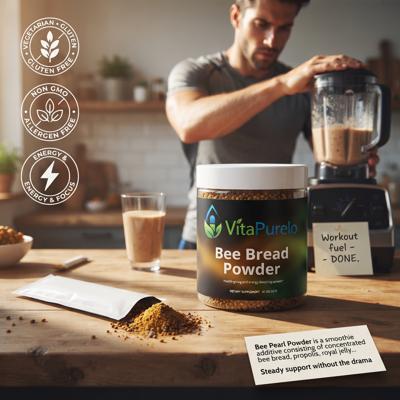[UGC] Bee Bread Powder — Product + Context