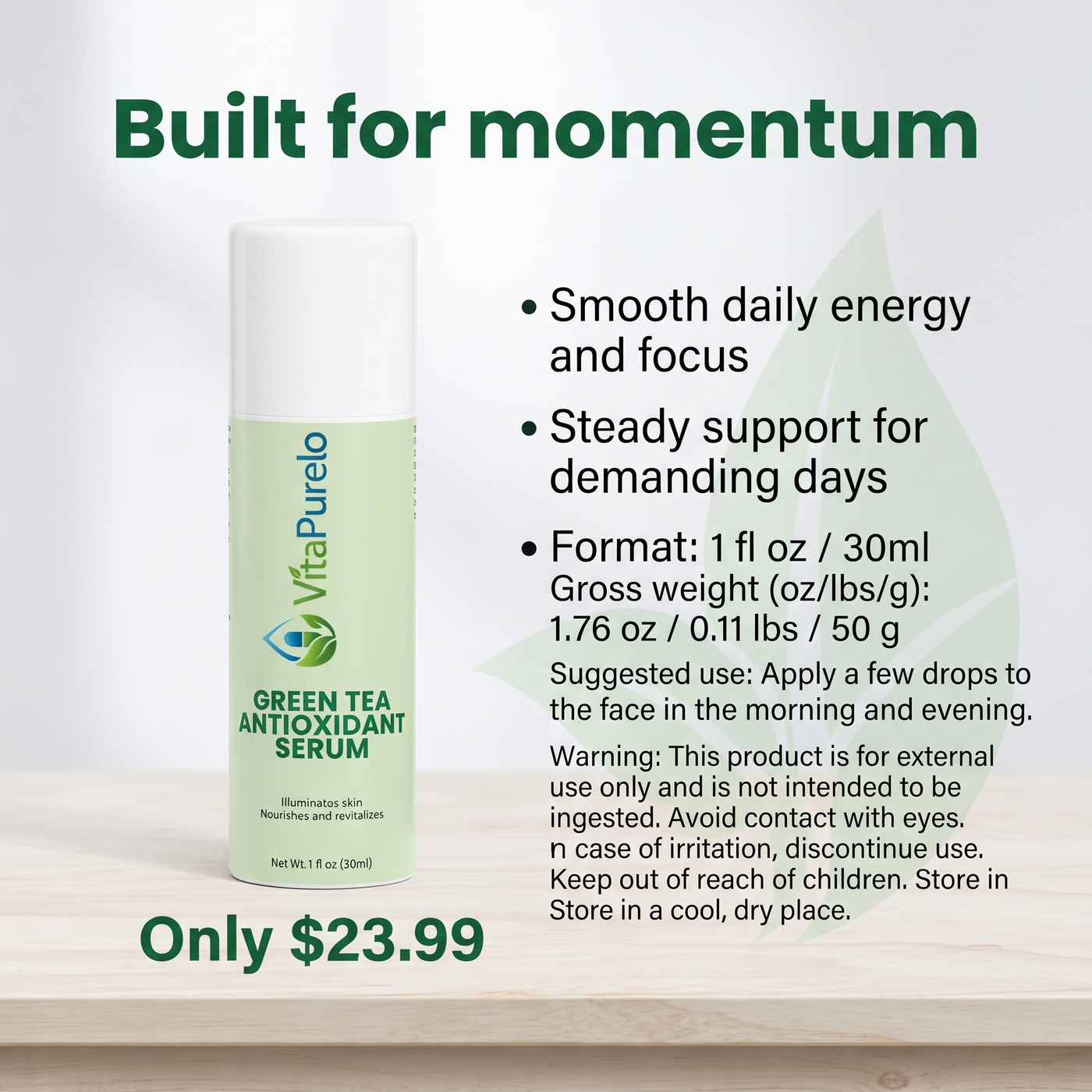 [UGC] Green Tea Antioxidant Serum — Value / Price