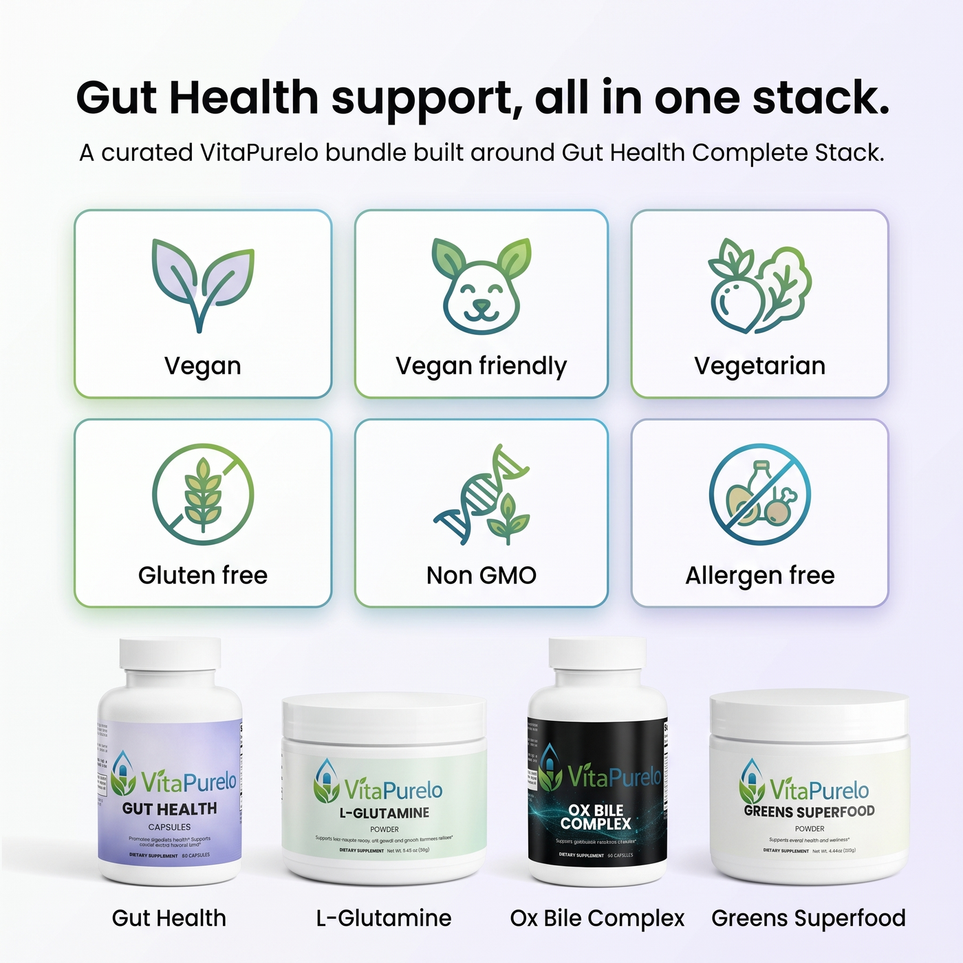 [UGC] Gut Health Complete Stack — Bundle Icons / Benefits