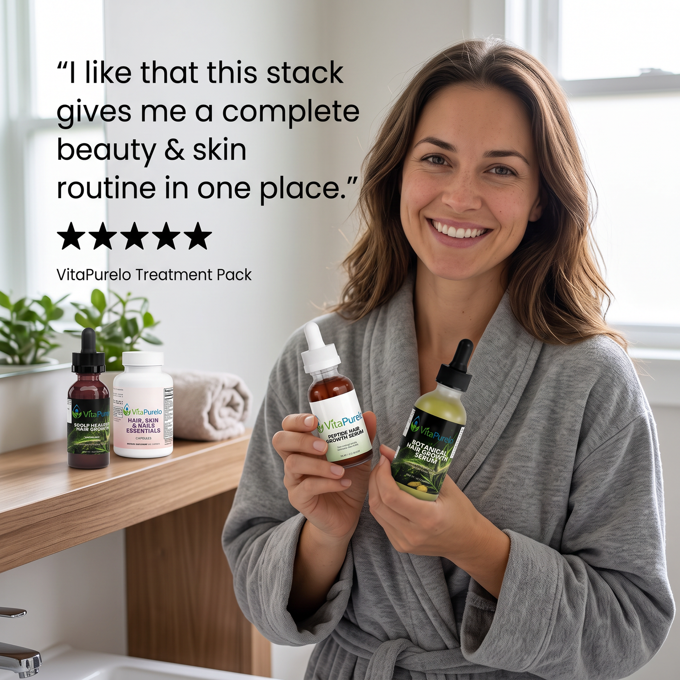 [UGC] Hair Growth Treatment Pack — Bundle Testimonial / Review