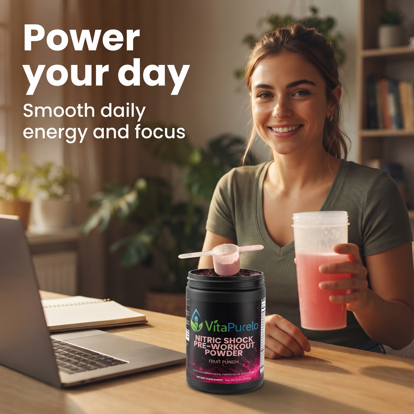 [UGC] Nitric Shock Pre-Workout Powder (Fruit Punch) — Lifestyle / Main Benefit