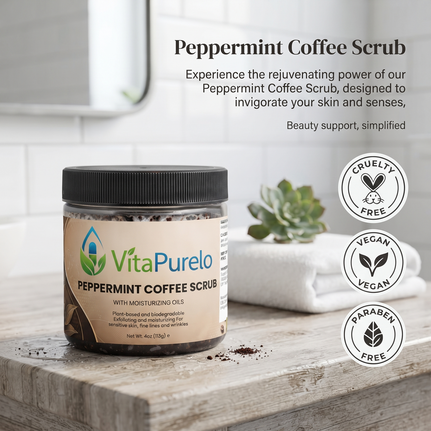 [UGC] Peppermint Coffee Scrub — Product + Context
