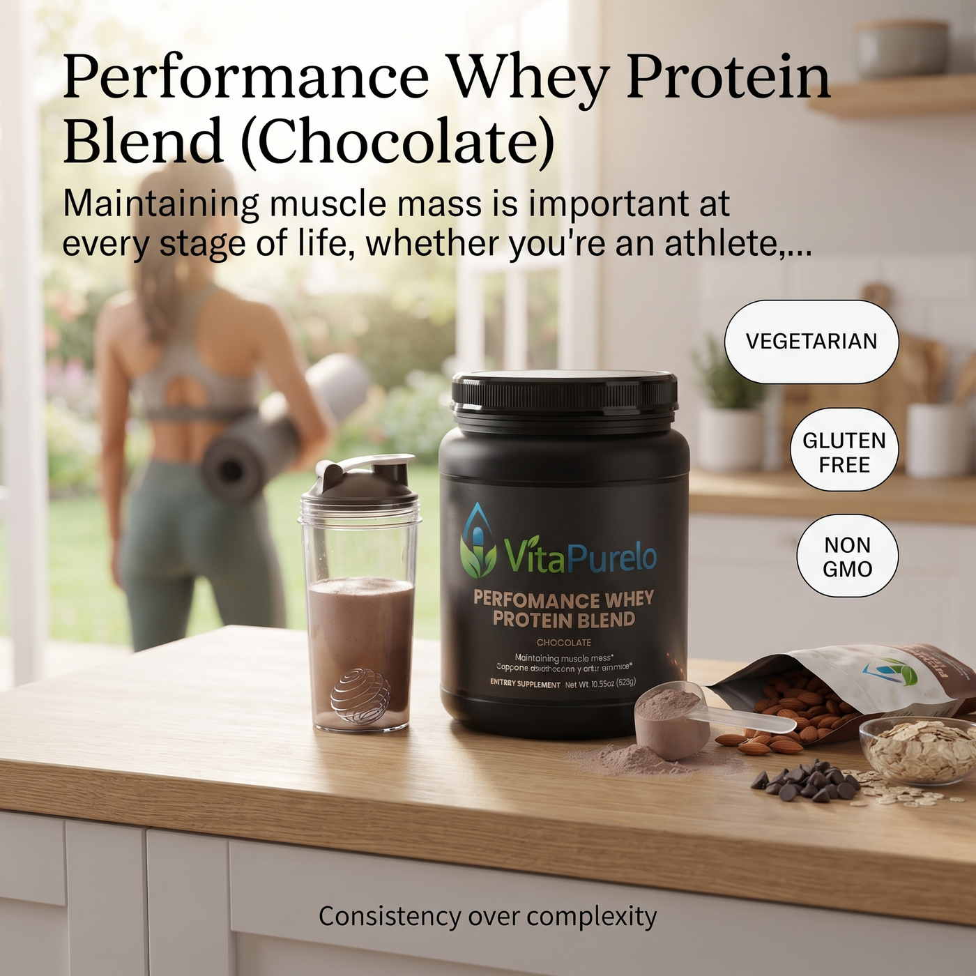 [UGC] Performance Whey Protein Blend (Chocolate) — Product + Context