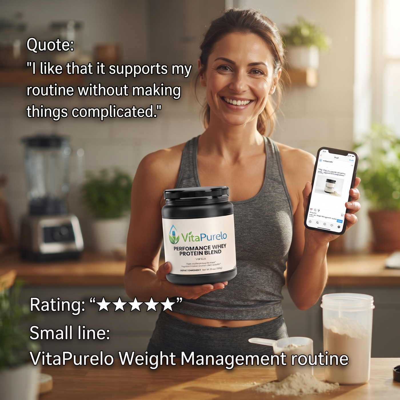 [UGC] Performance Whey Protein Blend (Vanilla) — Testimonial / Review