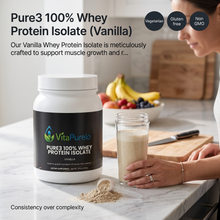 [UGC] Pure3 100% Whey Protein Isolate (Vanilla) — Product + Context