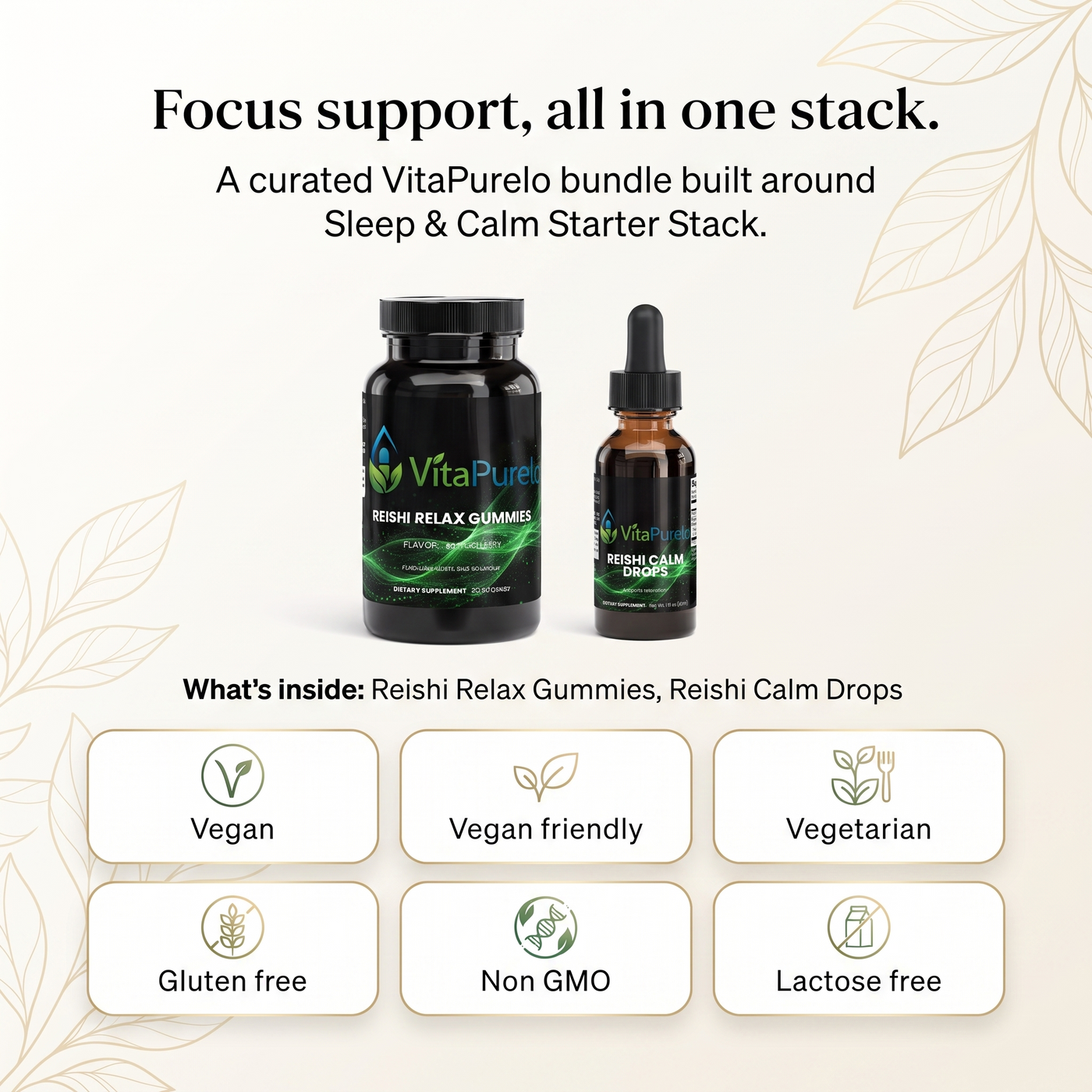 [UGC] Sleep & Calm Starter Stack — Bundle Icons / Benefits